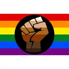 Радужный Флаг Yehoy 90*150 см QPOC sosyalism force freedom ЛГБТ для украшения