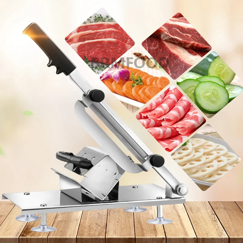 Meat Slicing Machine Alloy Stainless Steel Household Manual Thickness Adjustable and Vegetables Slicer Gadget |