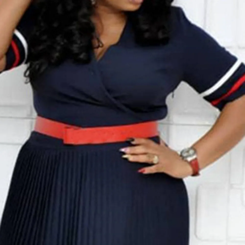 Платье женское Плиссированное средней длины элегантное офисное платье в