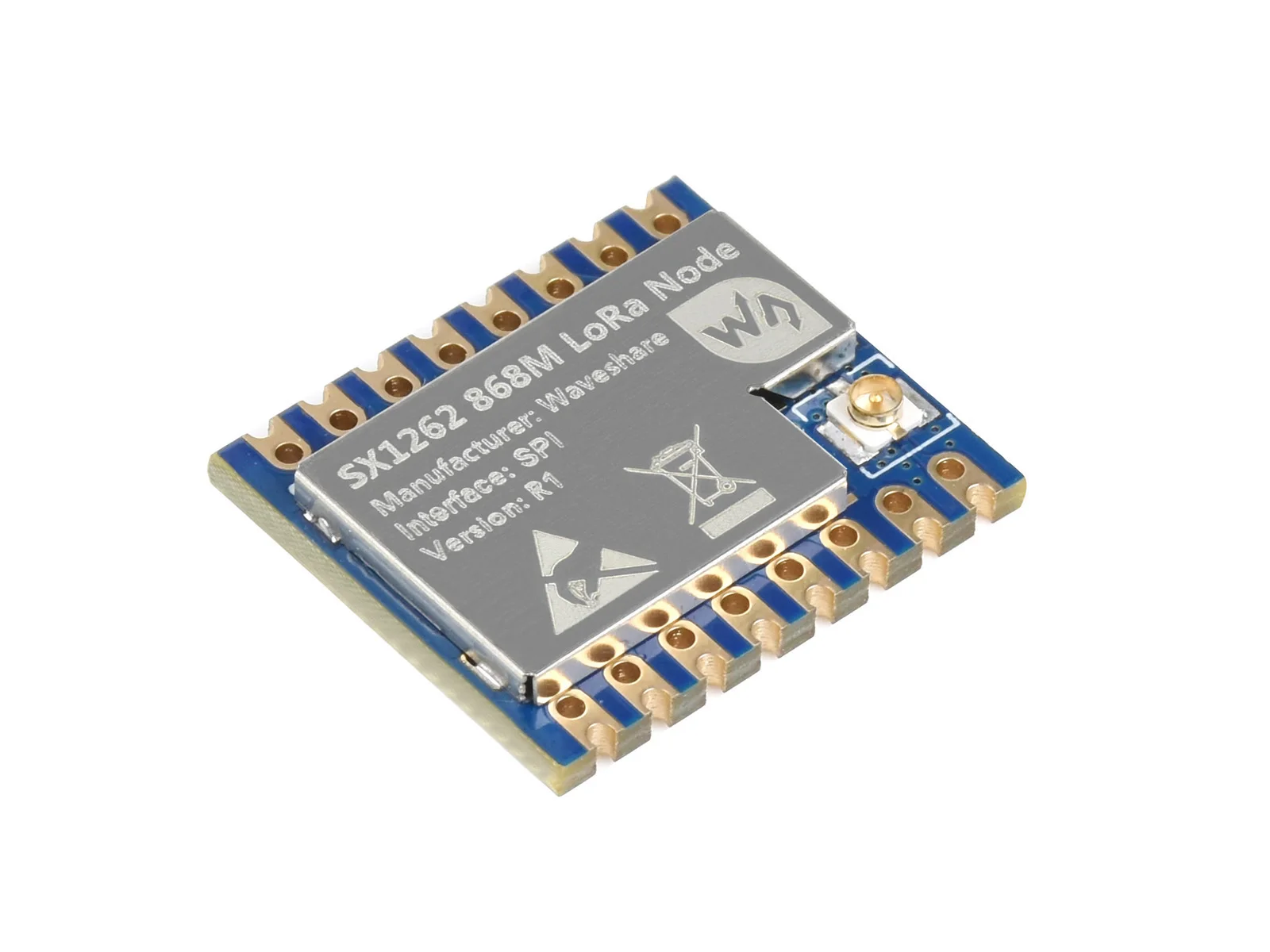 

Waveshare Core1262 LF/HF LoRa Module, SX1262 chip, Long-Range Communication, Anti-Interference, Suitable for Sub-GHz band