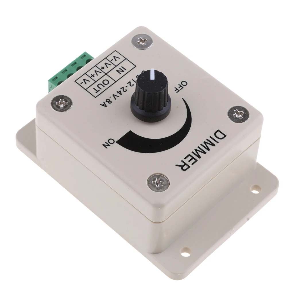 DC12-24V 8Amp 0%-100% PWM регулятор затемнения для светодиодных ламп ленточных огней
