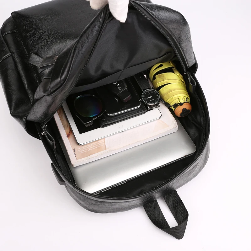 Рюкзак для ноутбука из искусственной кожи мужчин большой дорожный Повседневный