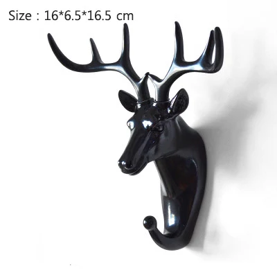 Deer-Black Strongwell, скандинавские крючки в виде животных, американский подвесной крючок, держатель, вешалки для ключей, крепкие бесшовные крючки для украшения дома - Цвет: Deer-Black