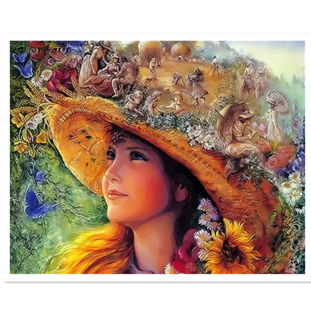 

DIY Painting By Numbers Fantasy girl Handpainted Canvas Painting Home Wall Art Picture For Living Room Unique Gift