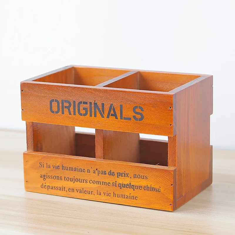 Прямая продажа с фабрики продуктовый Настольный деревянный ящик для хранения