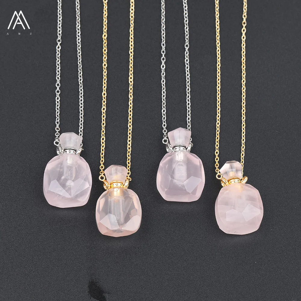 Модное женское ожерелье из натуральных розовых роз кварцевых кристаллов желтое