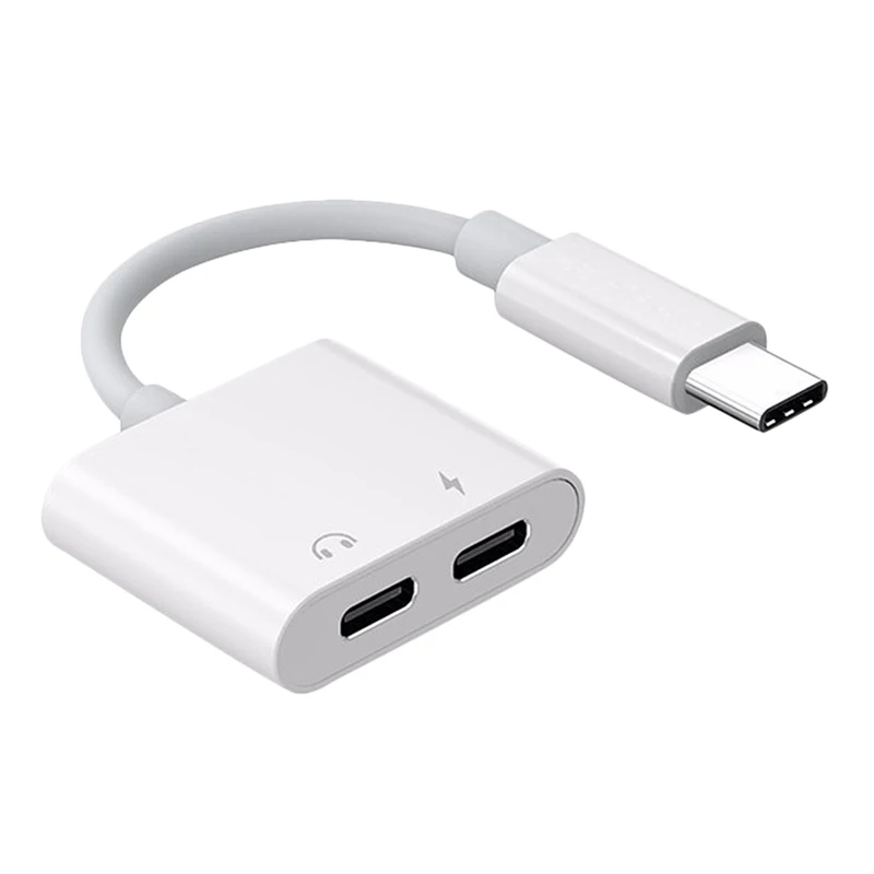 

2 в 1, адаптер для наушников с двумя портами USB Type-C
