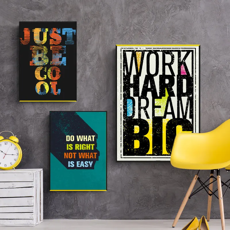 

Life Inspiring Quotes Canvas Painting Just Be Cool Wall Art Letters Poster and Print Nordic Minimalist Living Room Home Decor