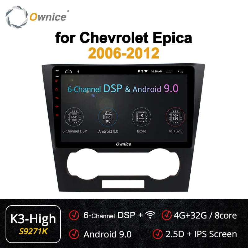 S9271 K3-High Ownice Восьмиядерный Android 9,0 автомобильный dvd-плеер для Chevrolet Epica 2006 2007-2012 K3 K5 K6 радио gps стерео 360 панорама DSP 4G - Цвет: S9271 K3-High