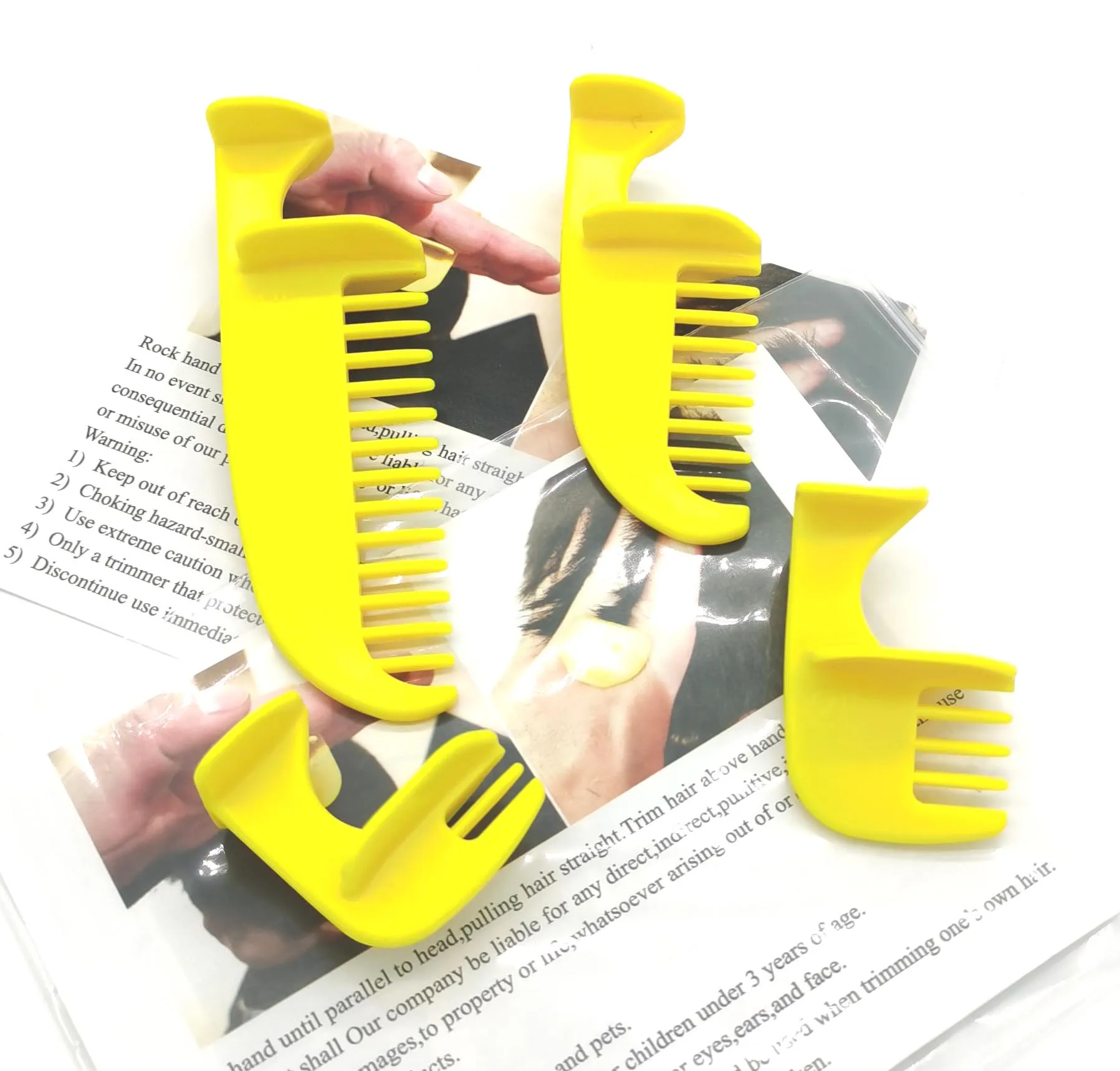 

2021 Black Yellow 4 Size Haircut Styling Ruler Combination Household Haircut Template Ruler For Cutting Haircut Styling Comb