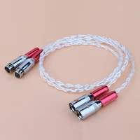 hifi xlr cable pure 5n occ silver plated audio cable with xr1809 xlr plug hifi balance line audio signal line
