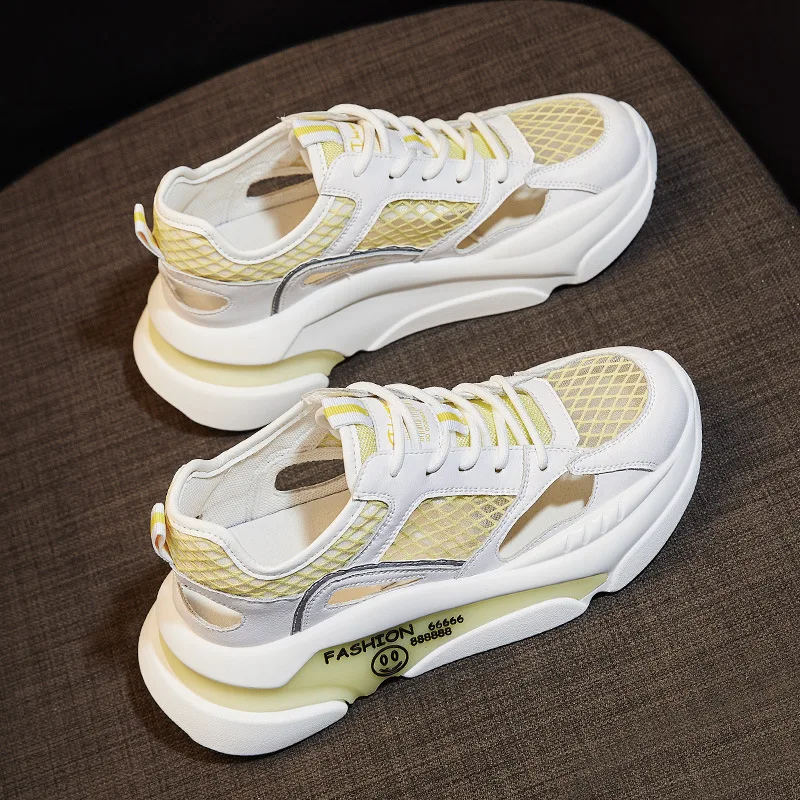

Women Closed Toe Casual Sandals Summer New Clunky Sneakers Lace-up Platform Sports Style Sandal Shoe