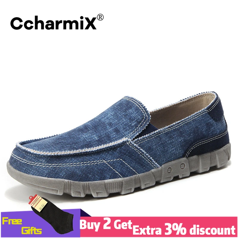 Кеды мужские холщовые дышащие Лоферы без застежки винтажные повседневные модные