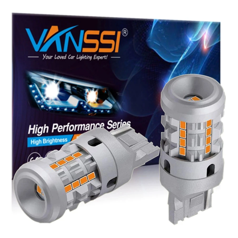 

7440 анти гипер вспышки встроенный нагрузочный резистор True 25W желтый Чрезвычайно яркий светодиодный лампы для поворотов 7440A T20 Wy21W