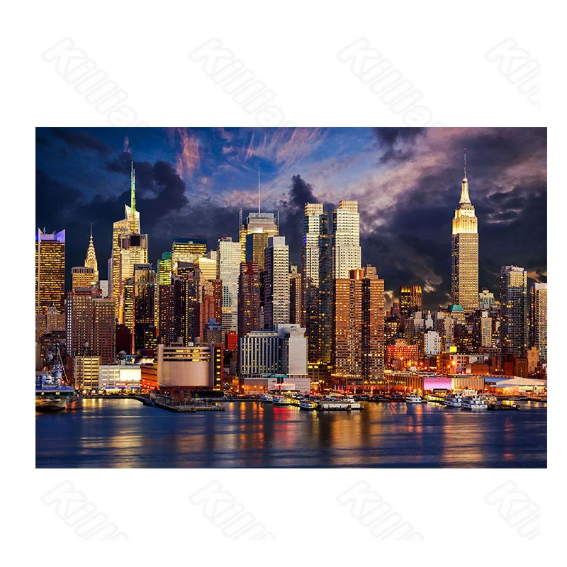 

Modern Landscape Style Murals Coastal City Frameles Poster Home Residential Bedroom Decoration Living Room Canvas Painting