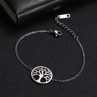 high quality new tree of life charm bracelet viking stainless steel adjustable chain link jewelry lady gift