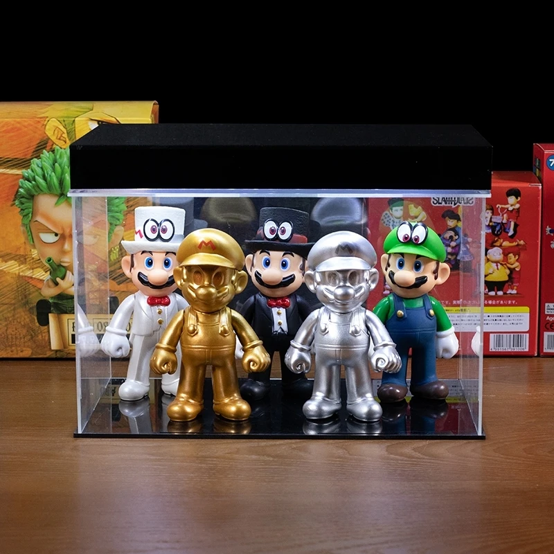 Figuras de acci&oacute;n de PVC Brosed Super Marioed para ni&ntilde;os, modelos de Marioed de 10cm, mu&ntilde;ecos coleccionables, regalos de cumplea&ntilde;os, 5 unids/lote-2