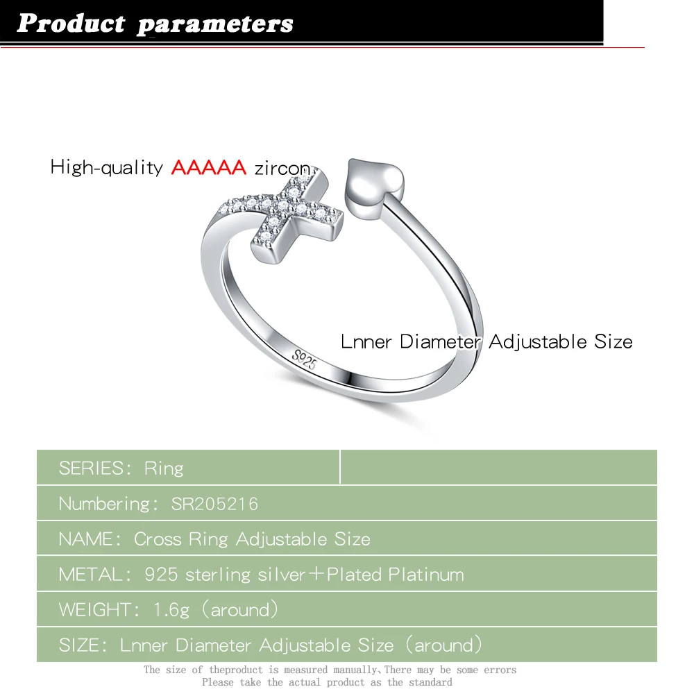 Женские Модные кольца из стерлингового серебра 925 пробы модный изменяемый Размер