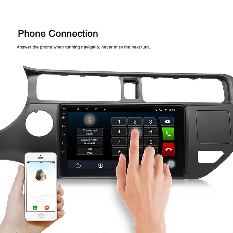 Автомобильный мультимедийный плеер с Wi Fi 1 + 16/2 32 ГБ 2din Android 9 для KIA RIO 2012 2015