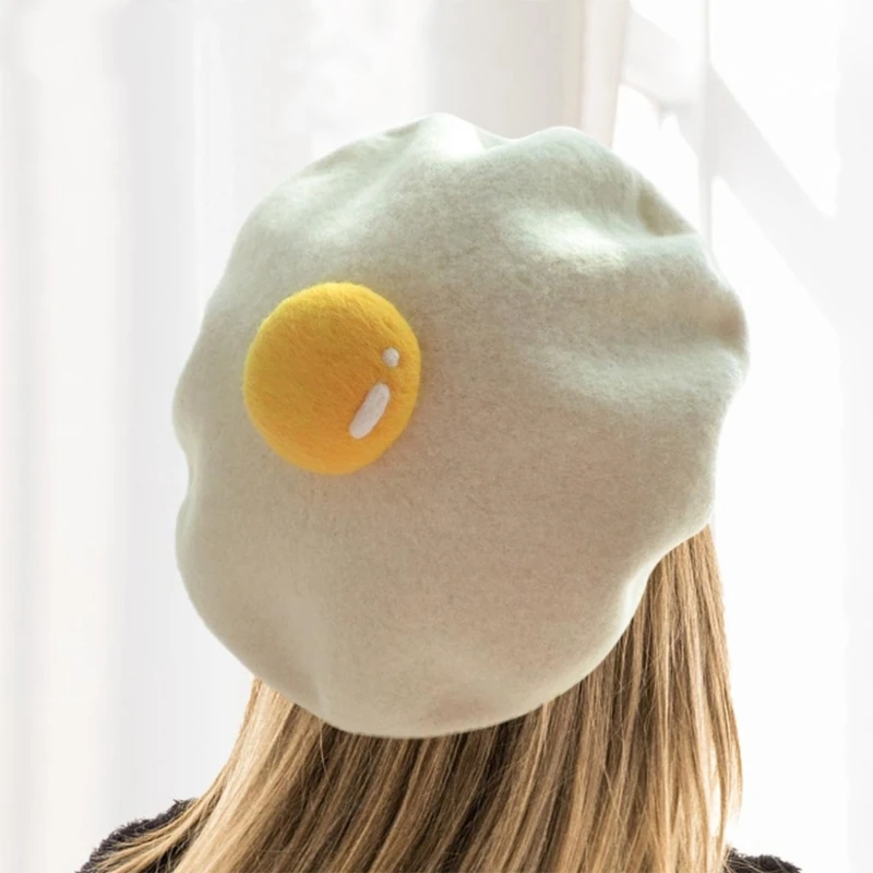 Parent-Child Faux Wool Felt Jazz Hat Cartoon Mushroom Embroidery Prom Bucket Cap