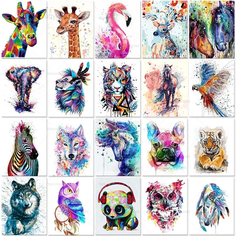 

5D Diy Embroidery Animal Diamond Painting Kits Frog Deer Cross Stitch Full Drill Mosaic Rhinestones Art Home Wall Decor Gift