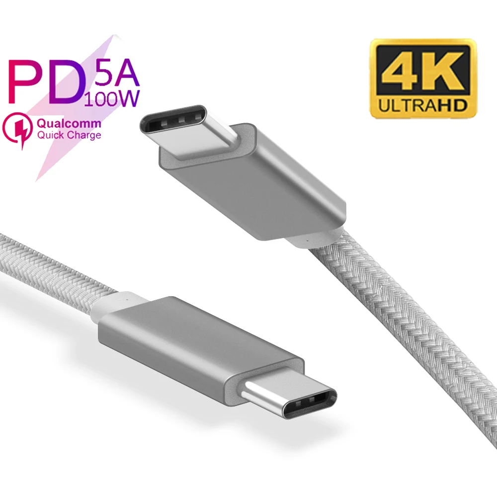 Кабель USB Type C 3 1 5A 100 Вт PD для быстрой зарядки Macbook Pro Samsung S9 S8 Note 9 8 Huawei Mate 20 кабель type