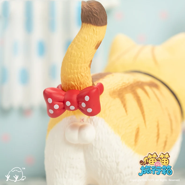 

Cat Bell Blind Random Box Toys Travel Bag Anime Action Figure Surprise Items Figurine Doll For Gift Collection 6Pcs/Set