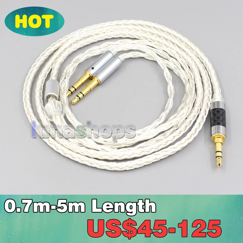 

16 Core OCC Silver Plated Headphone Cable 7mm High Step For Philips Fidelio X3 Onkyo A800 Headphone 3.5mm Pin