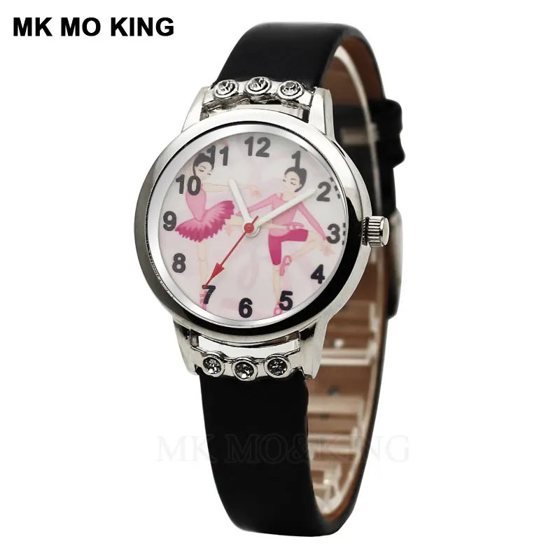 Уникальный дизайн милые розовые детские часы Мультяшные кварцевые для маленьких