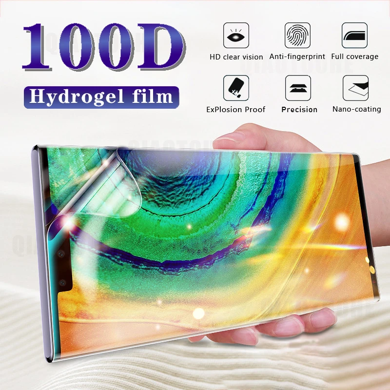 100D Полное покрытие экрана протектор для huawei P30 P20 Lite Pro Гидрогелевая пленка mate 20 10 30