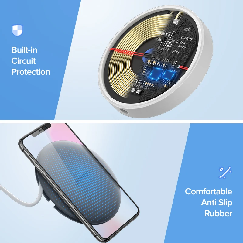 

Ugreen 10W Qi Wireless Charger 7.5W Qi Wireless Charging for iPhone 12 8 X Xiaomi Samsung S10 Fast Phone Wireless Charger Pad