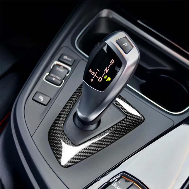 

Real Carbon Fiber Car Gear Shfit Box Frame Cover Trim Univeral Fit For BMW 1 2 3 4 5 6 7 Series x1 x3 x4 x5 x6 2010-2019
