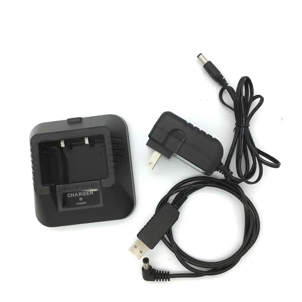 

For Baofeng UV-5R USB Charger For Portable Two Way Radio Walkie Talkie Baofeng UV5r Uv-5re 5RB UV5ra Battery Charger Accessories