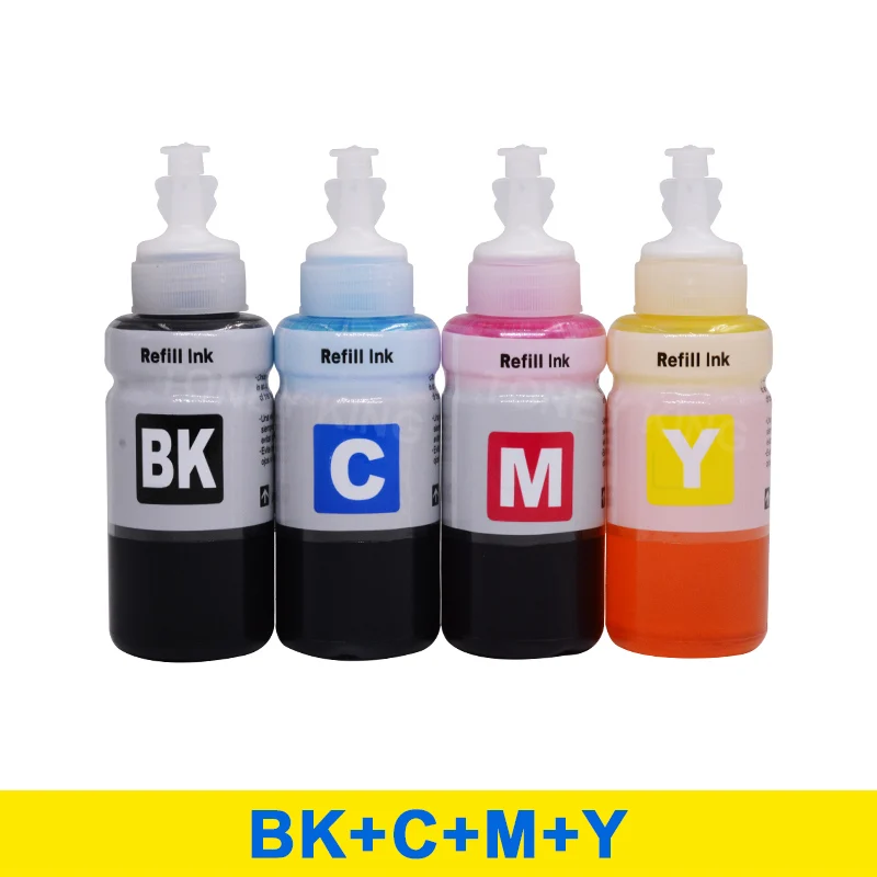 Toney King 70 мл принтер inkt для СНПЧ заправка чернил комплект Замена для Epson 664 6641 L100 L101 L110 L120 L200 L201 L210 - Цвет: 4Color