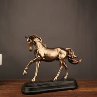 classical imitation copper creative crafts resin wine cabinet tv cabinet soft decoration horse small gift ornaments wholesale