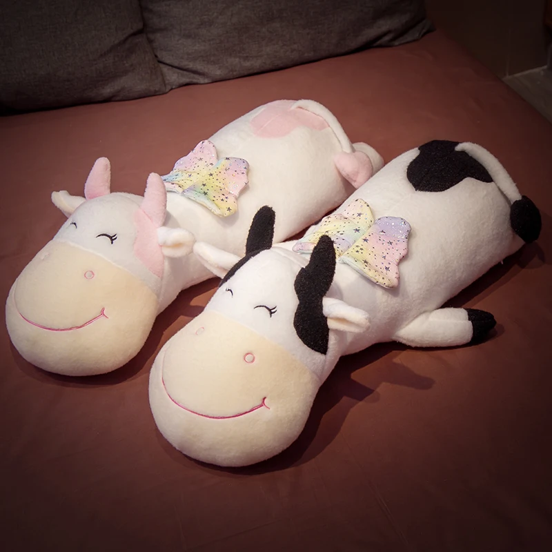 

Super Soft Angle Cattle Plush Doll Cartoon Stuffed Animal Cow Toy for Kids Baby Hug Doll Sleep Pillow Sofa Decor