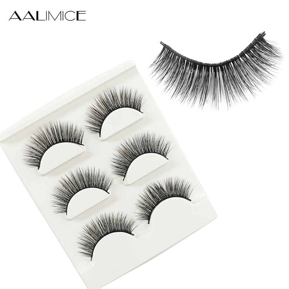 Alimice 3 пары 3D норковые ресницы оптом 100% ручная работа Длинные Накладные из