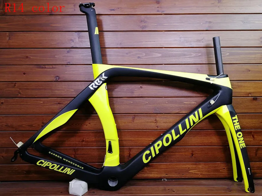 R14 color Новинка Cipollini RB1K T1100 3k углеродная рама для дорожного велосипеда гоночный набор углеродных велосипедов глянцевый Сделано в Тайване can XDB корабль - Цвет: R14 color