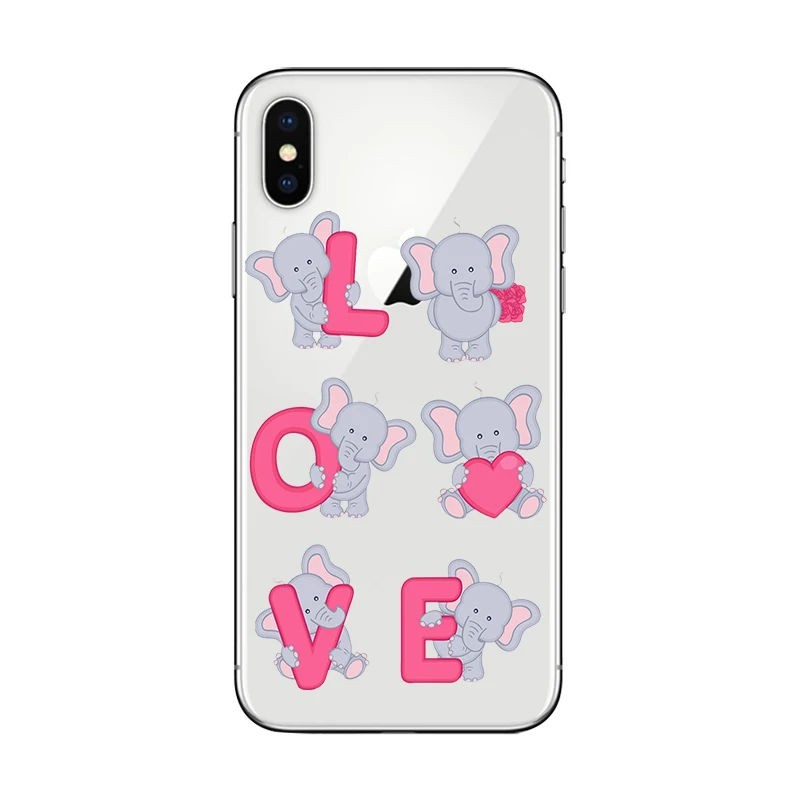 

cicibers Lovely Balloon Dumbo Elephant Phone Case for iphone 11 Pro Max 8 7 6 6s Plus 5S SE 2020 X XR XS MAX Soft Silicone Cover