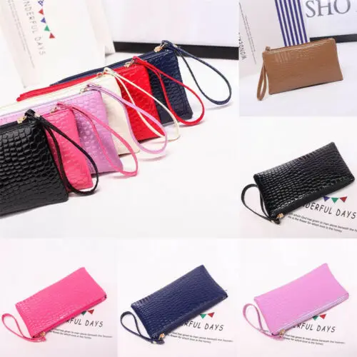 Крокодиловый кошелек сумочка клатч стиль качественная кожа женский модный