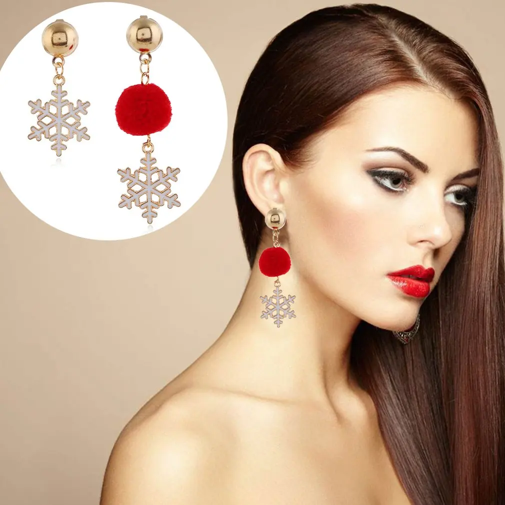 Новинка стильные рождественские серьги женские лося снежинка подвеска с Санта