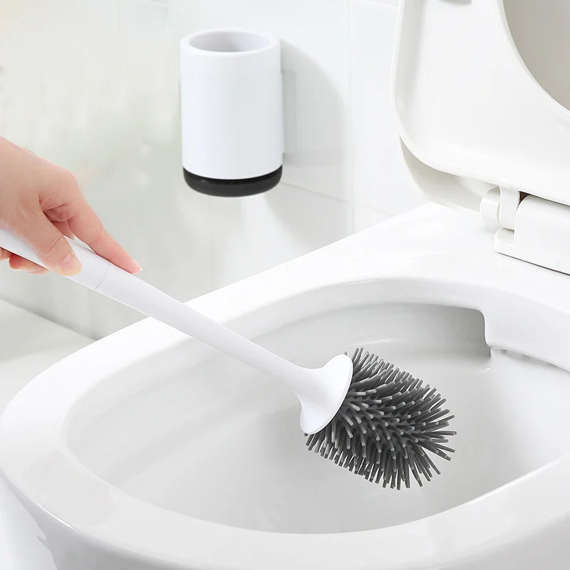 

Wall Hanging Toilet Brush Rubber Head Holder Cleaning Brush For Toilet Floor Cleaning Bathroom Household Cleaning Supplies