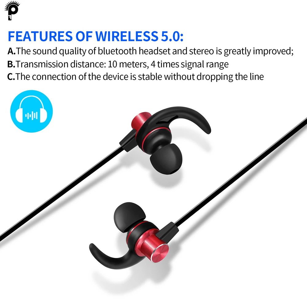 PunnkFunnk Bluetooth наушники магнитные шеи бас стерео беспроводные наушники Bluetooth 5,0 гарнитуры auriculares fone de ouvido
