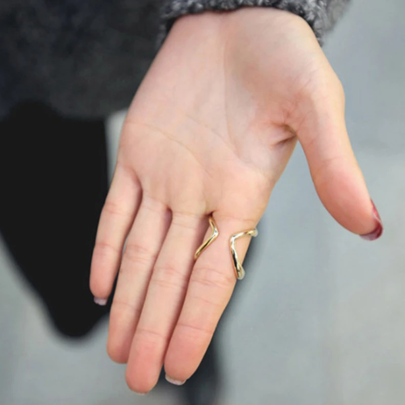 Новинка 2020 модные двойные кольца в стиле бохо с V-образным вырезом подарок для