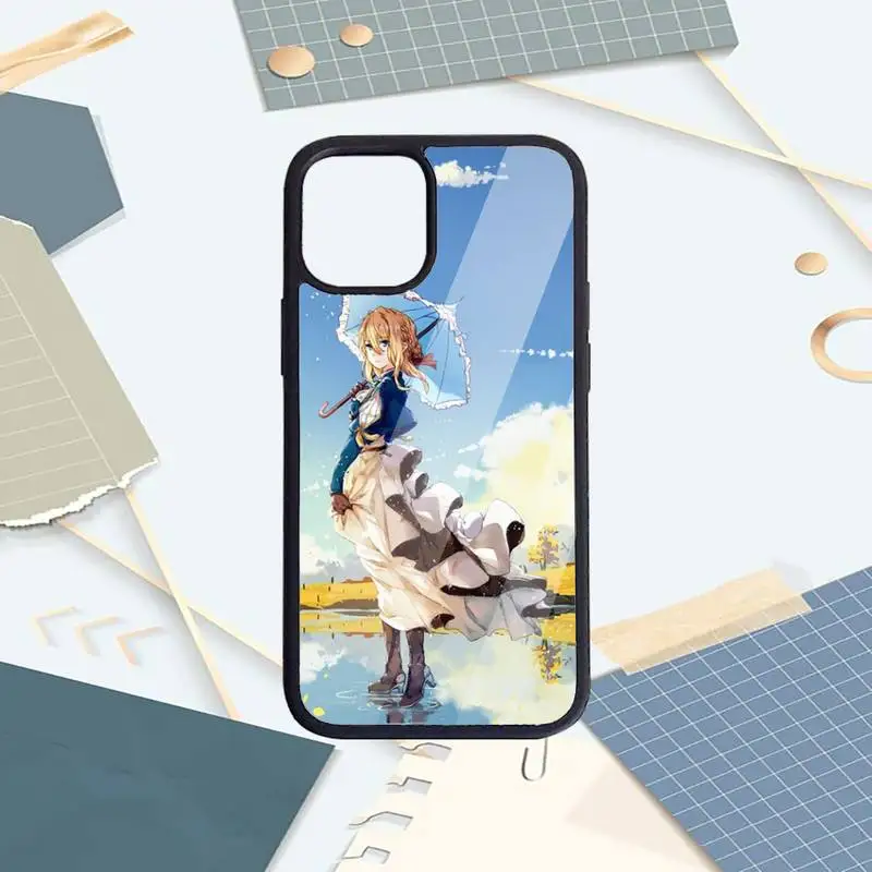 

Japan anime Violet Evergarden Phone Case PC For iPhone 11 12 pro XS MAX 8 7 6 6S Plus X 5S SE 2020 XR