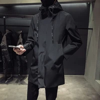 2021 brand clothing fashionable men autumn high quality trench coatman slim fit hoodies long leisure trench jackets size s 5xl