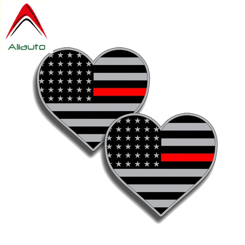 Aliauto 2 X индивидуальные автомобильные наклейки Fire Man Heart USA американский флаг