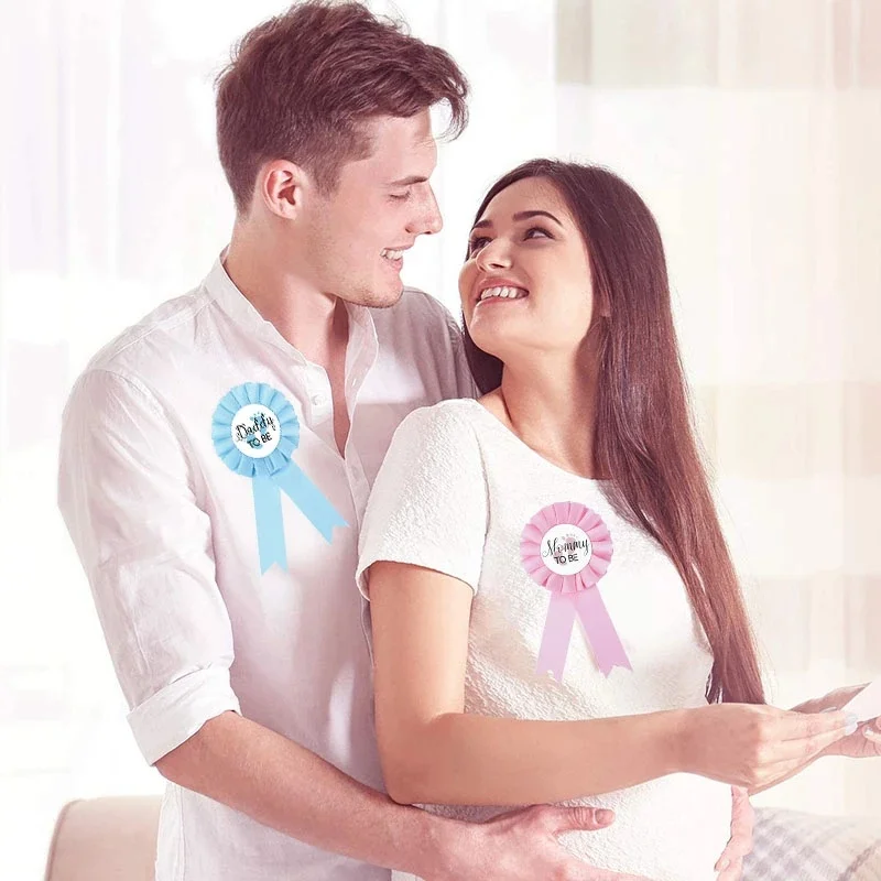 Папы чтобы быть Mommy To Be плечевой пояс для семьи: папы мамы Baby Shower Пол раскрыть