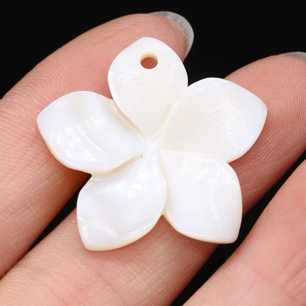 10PCS Natural Freshwater Pendant White Shell Flower Loose Beads Charms for Jewelry Making DIY Necklace Earrings Accessory | Украшения и