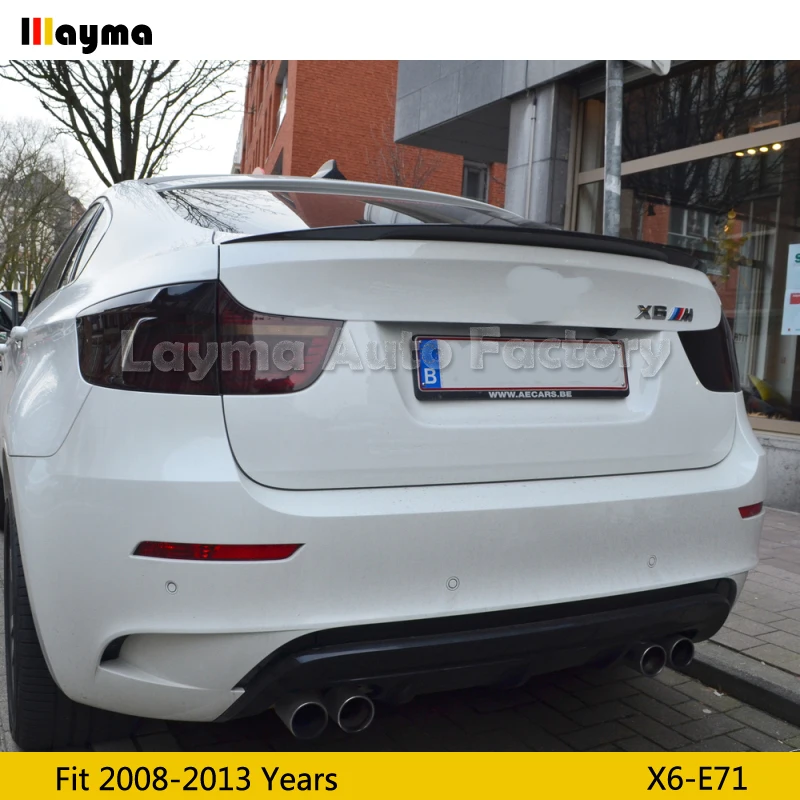Стильный спойлер для заднего багажника из углеродного волокна BMW X6 xDrive 35i 50i 2008 2013